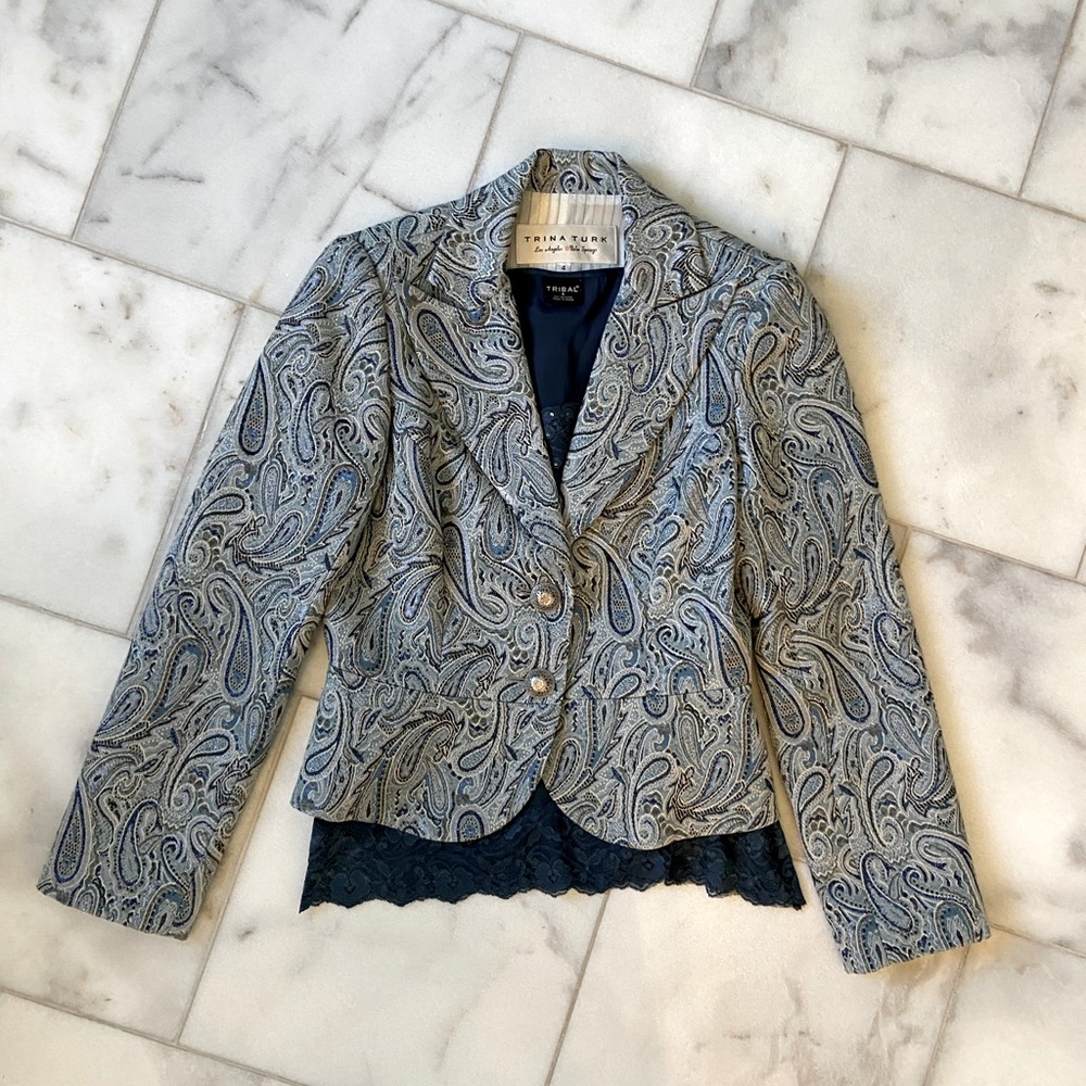 Trina Turk Blazer with silk Tribal Camisole